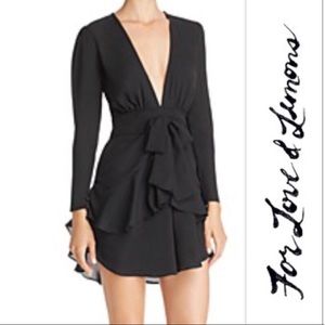 For Love and Lemons Black Vivi Party Dress NWT